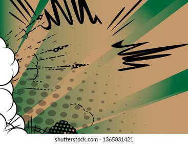 Vector illustrated retro comic book background. Pop art vintage style backdrop.