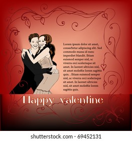 vector illustrated romantic background