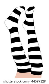 piernas sexy ilustradas vectoriales con calcetín