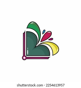 A vector illustrated in the shape of a love in the shape of the letter B. can also be used as a game symbol or logo for a particular venture.