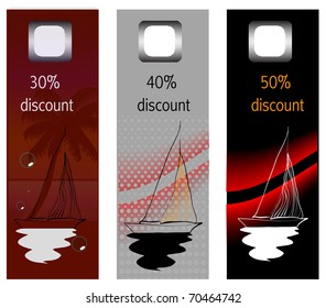 vector illustrated summer price tags