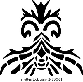 Vector illustrated tattoo picture on white background