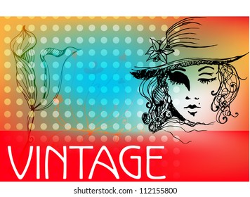 vector illustrated vintage background