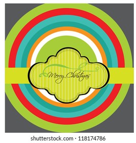 Vector illustrated vintage tag for Christmas