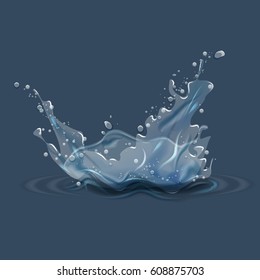Vector Illustrated Water splash for your advertisement background. Isolated background.