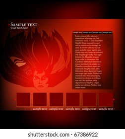 vector illustrated web template