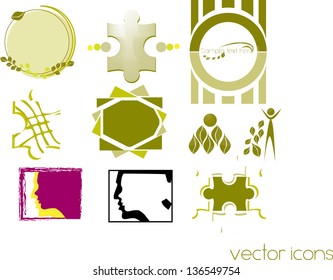 vector illustrated web template icons