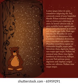 vector illustrated Xmas greeting card
