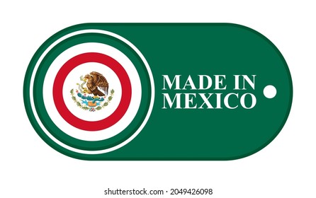 vector illustratio. icon made in mexico, isolated on white background.
