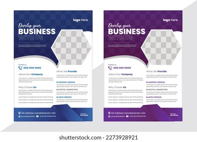 Diseño de plantilla de ilustraciones de vectores para Brochure, Magazine, Poster, Presentación de folletos, Volante, diseño,Plantilla de diseño de volante de negocios en tamaño A4,Diseño de volante de folletos de negocios a4.