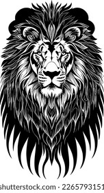 vector illustratiob of lion head shape