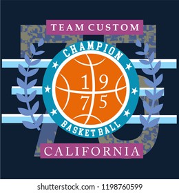 vector illustratiom Tshirt drsign basket/base/ball/typography sport  champion/nyc