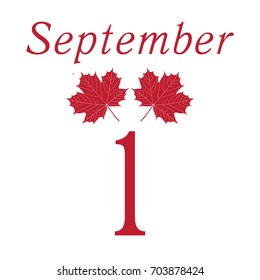 Vector illustration with 1 September 