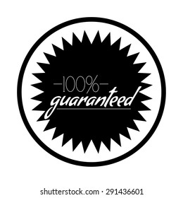 vector illustration of 100% guaranteed