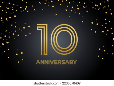 vector illustration of the 10th anniversary background. great to serve as your advertising background.