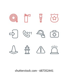 Vector Illustration Of 12 Extra Icons. Editable Pack Of Door, Taper, Water And Other Elements.