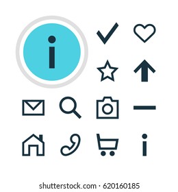 Vector Illustration Of 12 Interface Icons. Editable Pack Of Snapshot, Wheelbarrow, Top And Other Elements.