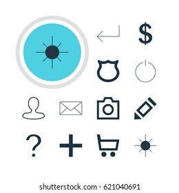 Vector Illustration Of 12 Interface Icons. Editable Pack Of Switch Off, Man Member, Conservation And Other Elements.