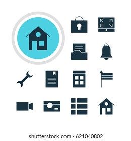 Vector Illustration Of 12 Internet Icons. Editable Pack Of Video Camera, Capture, List And Other Elements.