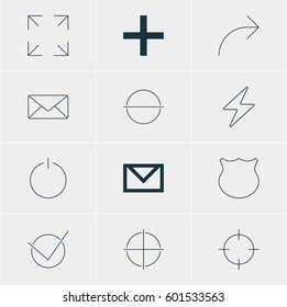 Vector Illustration Of 12 Member Icons. Editable Pack Of Plus, Screen Capture, Remove And Other Elements.