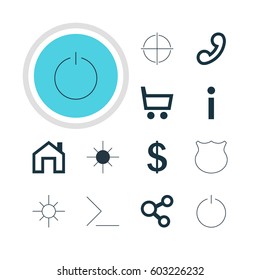 Vector Illustration Of 12 User Icons. Editable Pack Of Startup, Guard, Mainpage And Other Elements.
