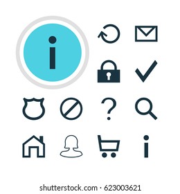 Vector Illustration Of 12 User Icons. Editable Pack Of Wheelbarrow, Padlock, Female User And Other Elements.