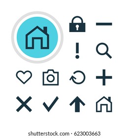 Vector Illustration Of 12 User Icons. Editable Pack Of Emotion, Check, Wrong And Other Elements.