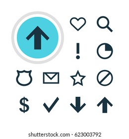 Vector Illustration Of 12 User Icons. Editable Pack Of Seek, Conservation, Alert And Other Elements.