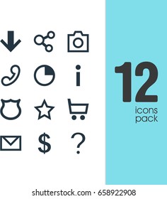 Vector Illustration Of 12 User Icons. Editable Pack Of Stopwatch, Money Making, Shield And Other Elements.
