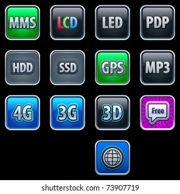 Vector illustration of 13 icons