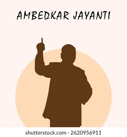 Vector illustration of 14 April celebrated as Ambedkar Jayanti, social media template design.