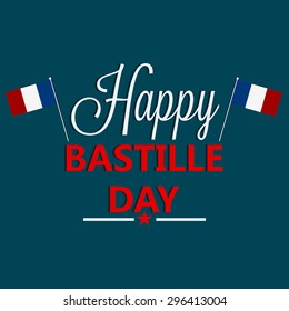 Vector illustration 14th July france flag Happy Bastille Day background.