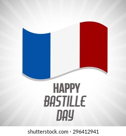 Vector illustration 14th July,Happy Bastille Day background.