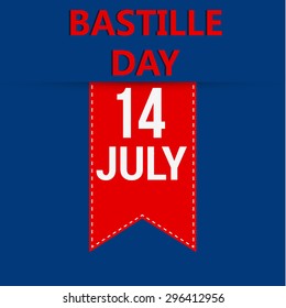 Vector illustration 14th July,Happy Bastille Day background.