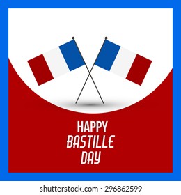 Vector illustration 14th July,Happy Bastille Day background.