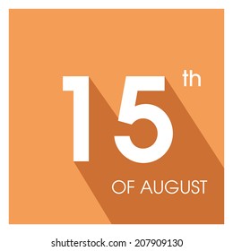 vector illustration of 15 August ,Indian independence day.