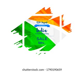 VECTOR ILLUSTRATION FOR 15 AUGUST OFFER LABEL-INDIAN INDEPENDENCE DAY