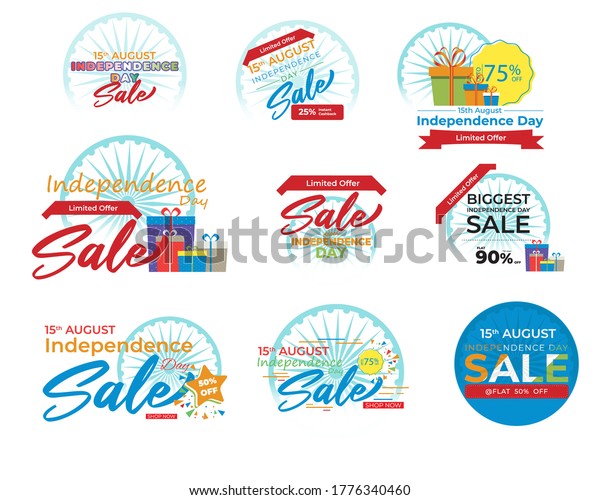 Vector Illustration 15 August Offer Labelindian Stock Vector (Royalty Free) 1776340460