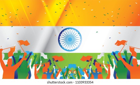 vector illustration of 15th August india Happy Independence Day. 71 years of Freedom indian