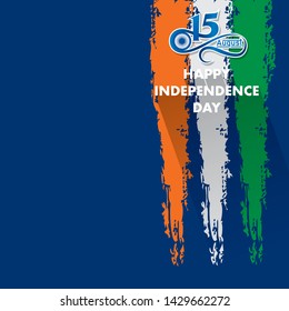vector illustration of 15th August india Happy Independence Day