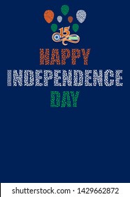 vector illustration of 15th August india Happy Independence Day