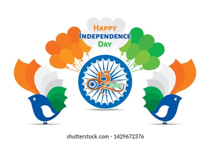 vector illustration of 15th August india Happy Independence Day