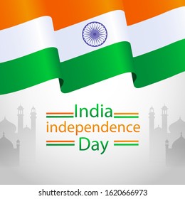 vector illustration of 15th August india Happy Independence Day. 71 years of Freedom indian