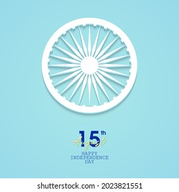 Vector illustration of 15th August India Happy Independence Day.