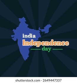 Ilustración vectorial del 15 de agosto India Feliz Día de la Independencia.
