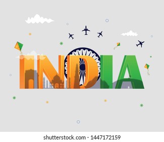vector illustration of 15th August.Happy Independence Day.