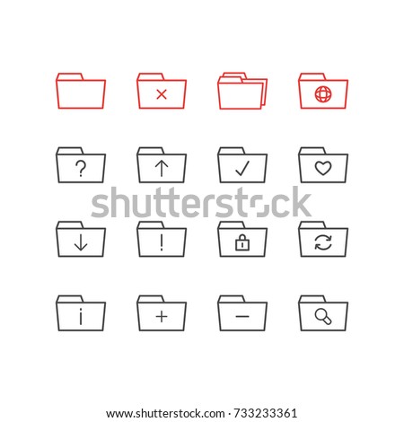 Vector Illustration Of 16 Dossier Icons. Editable Pack Of Magnifier, Submit, Remove And Other Elements.