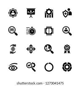Vector Illustration Of 16 Icons. Editable Pack User experience, Quick, Validate, Attractive, Quality, Thinking, Analytics, Seo and web, Learning