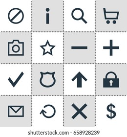 Vector Illustration Of 16 Member Icons. Editable Pack Of Money Making, Snapshot, Shield And Other Elements.