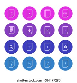 Vector Illustration Of 16 Paper Icons. Editable Pack Of Plus, Script, Done And Other Elements.